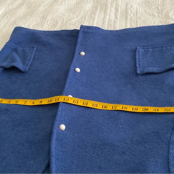 ALPINE, BLUE VINTAGE FLEECE SWEATER JACKET - Picture 6 of 9